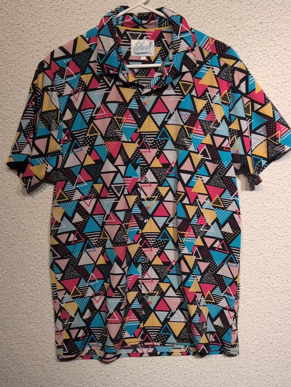 Fresh Prints Of Bel Air Geometric Print Short Sleeve Shirt in Multicolor